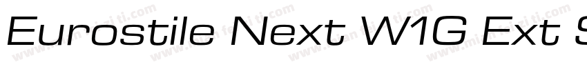 Eurostile Next W1G Ext SmBd It字体转换